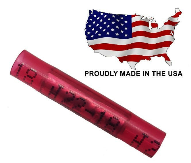 MVP 1000 Red Nylon Butt Splice Terminals 18-22 AWG Gauge - Made in USA - TBS18N