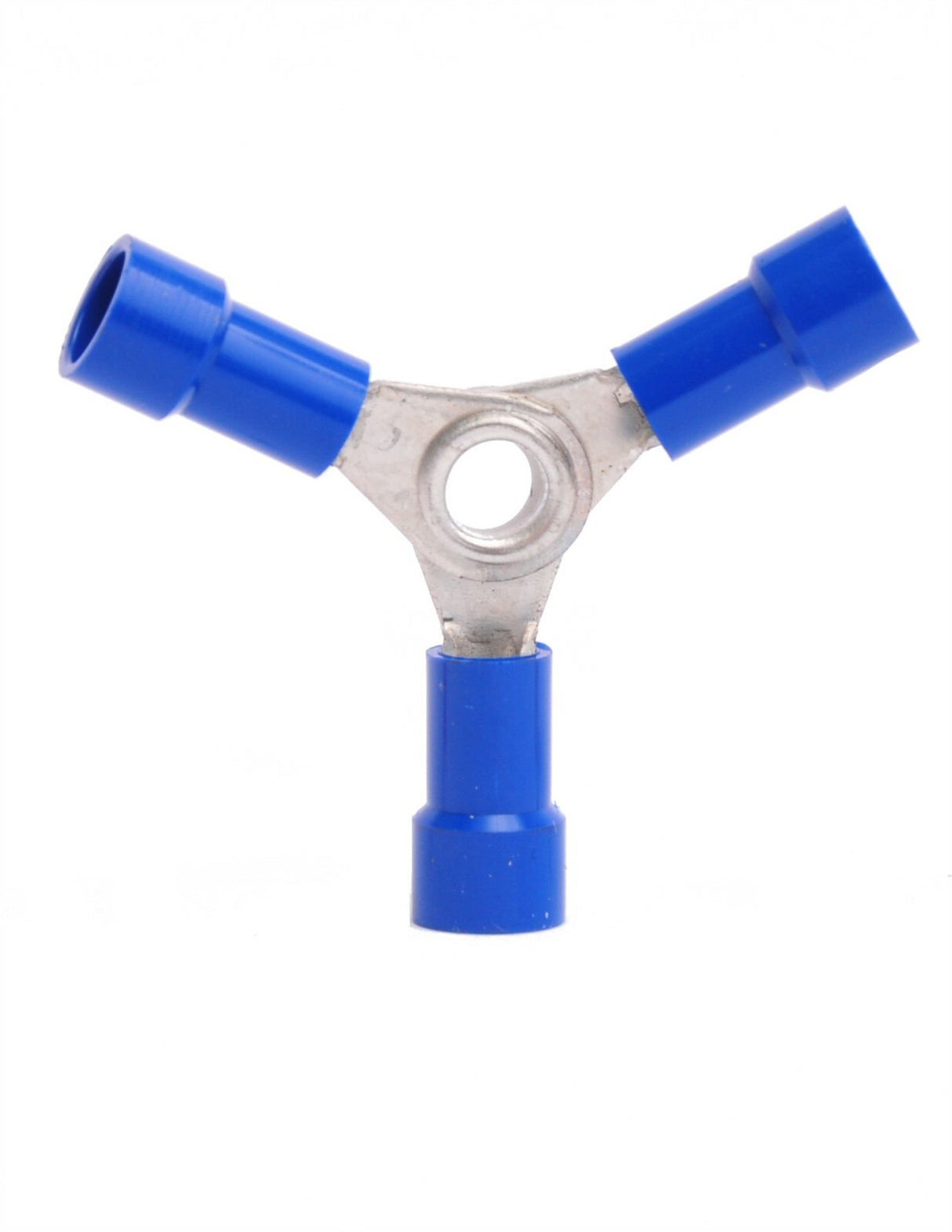 100 3 Way Wye Y Wire Terminal Splice Connectors Blue 14-16 AWG Vinyl Insulated