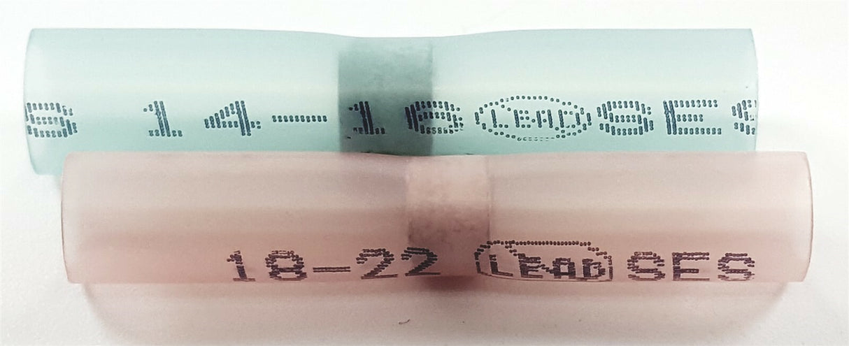 MVP 50 Red & Blue 14-22 AWG Heat Shrink Solder Butt Splice Connector Terminals