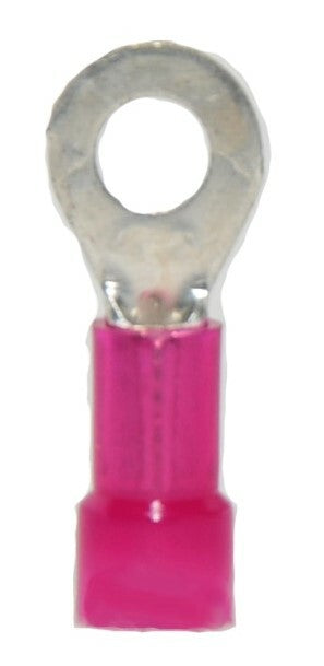 MVP 50 Red 18-22 AWG Nylon Insulated Ring Terminals #10 Stud - Made in the USA