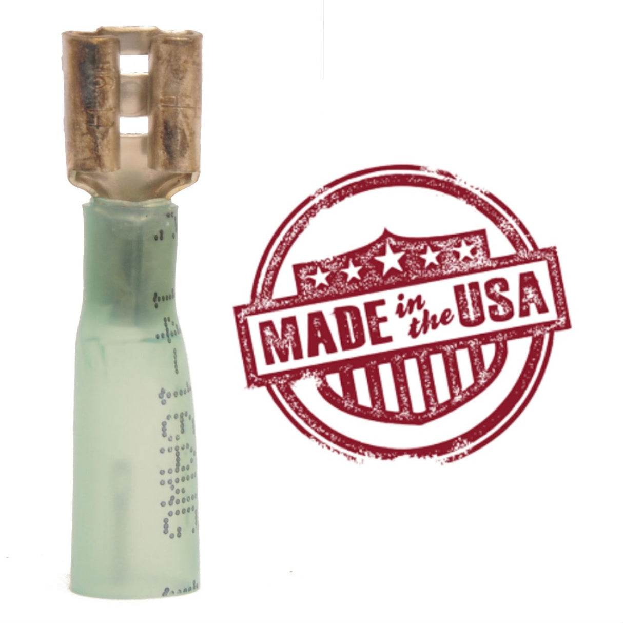 MVP 100 Blue 14-16 AWG Female Quick Connect Terminal .25" w/ 3M Heat Shrink USA