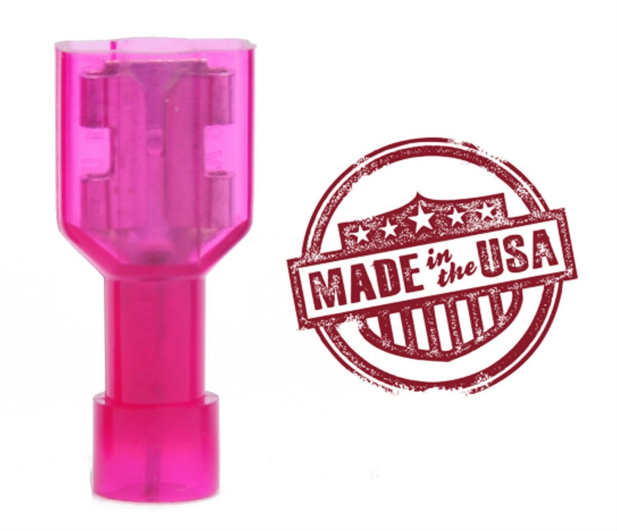 MVP 100 Female Fully Insulated 1/4" Quick Connect Red 18-22 Gauge Wire Terminals