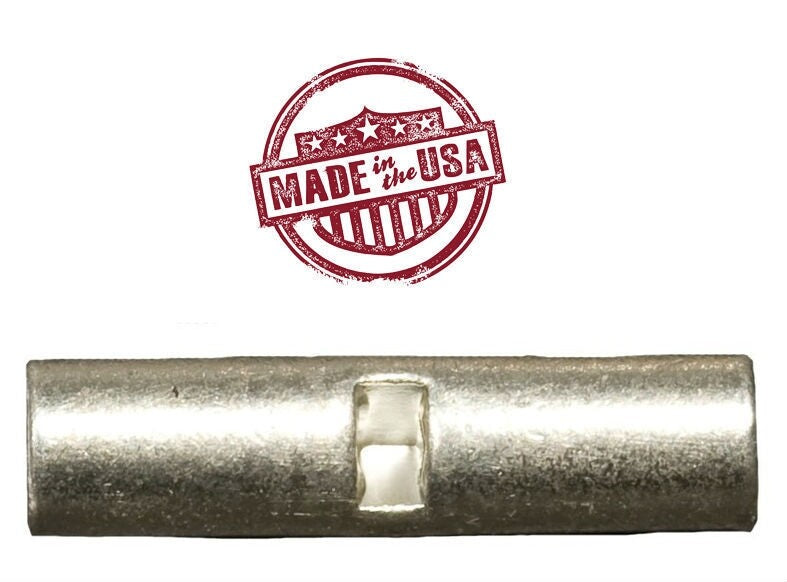MVP 100 Uninsulated 18-22 AWG Butted Seam Butt Splice Wire Connectors - USA