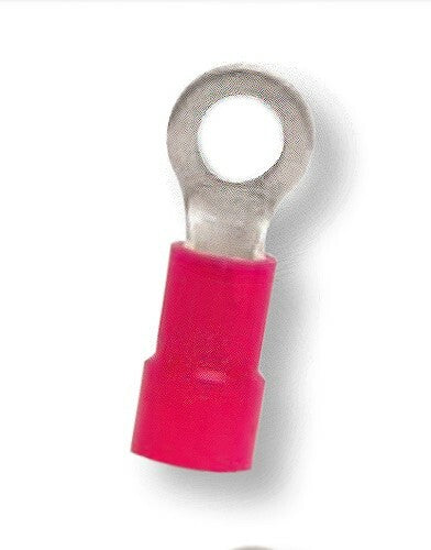 MVP 10 Pack 8 AWG Gauge - Nylon Insulated Ring Terminals 3/8" Stud