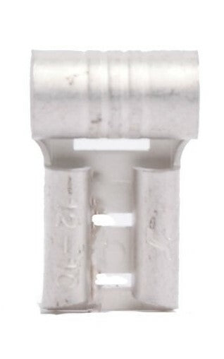 100 10-12Ga Female .250" Flag 90° Tee Connector Non Insulated 1/4"