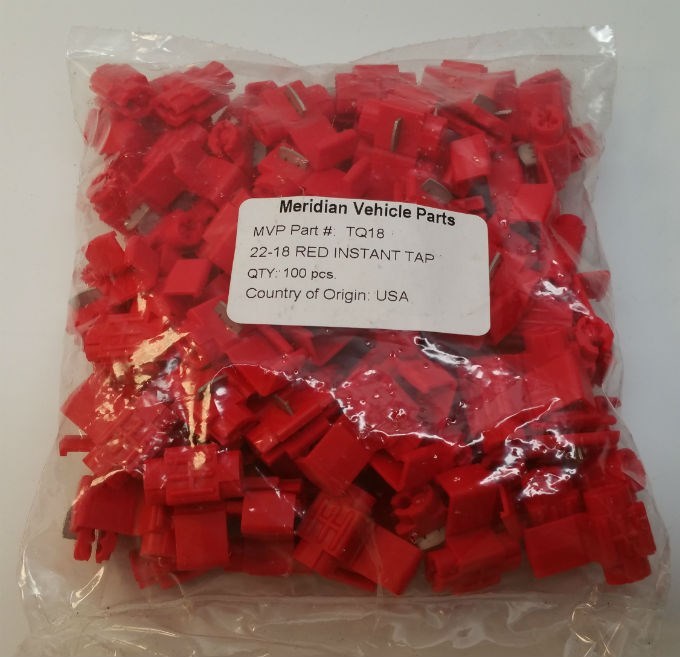 MVP 500 Red Quick Splice Tap Wire Terminal Connector 18-22 AWG - USA - TQ18