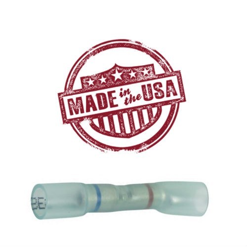 MVP 25 Blue to Red Heat Shrink Step Down Butt Splice Connectors 18 to 14 AWG USA