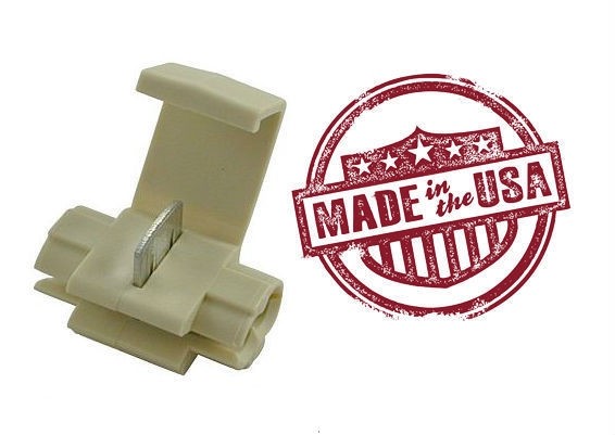 MVP 100 White Quick Splice Instant Tap Wire Terminal Connector 14-18 AWG - USA - TQ14W