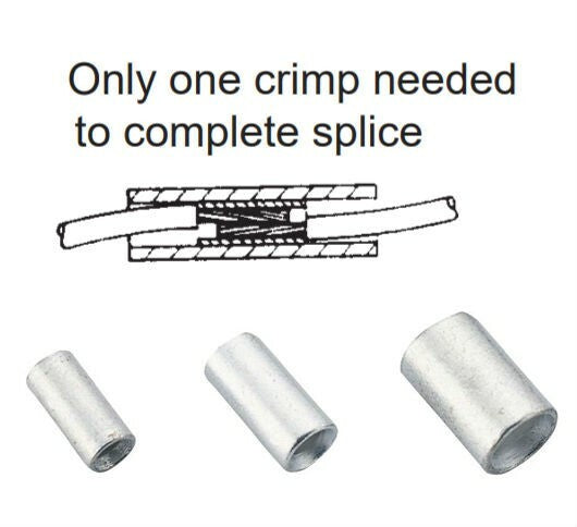 MVP 150 Mixed Uninsulated Parallel Butt Splice Wire Connectors 10-22 AWG Gauge