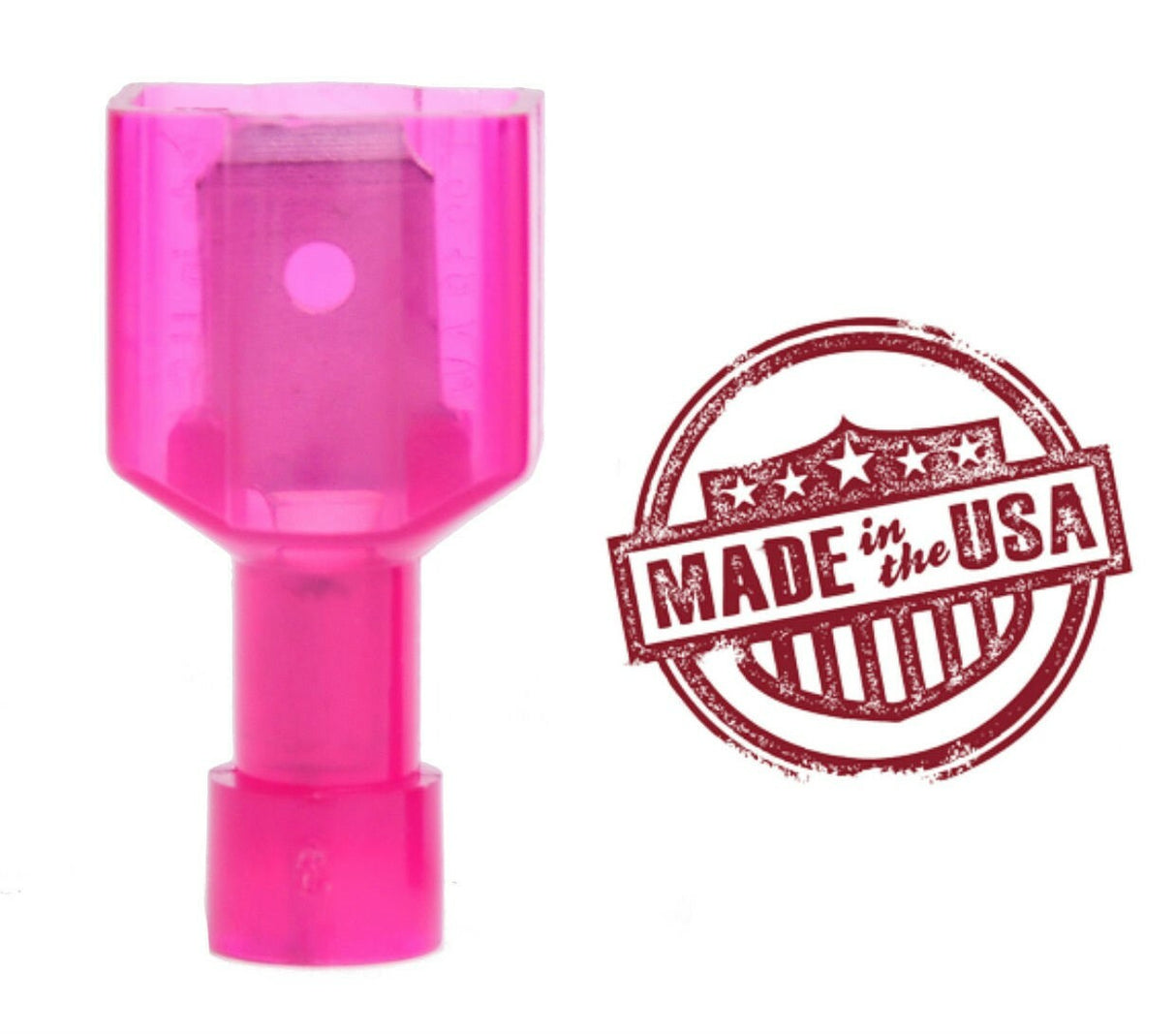 MVP 50 Male Fully Insulated 1/4" Quick Connect Red 18-22 Gauge Wire Terminals