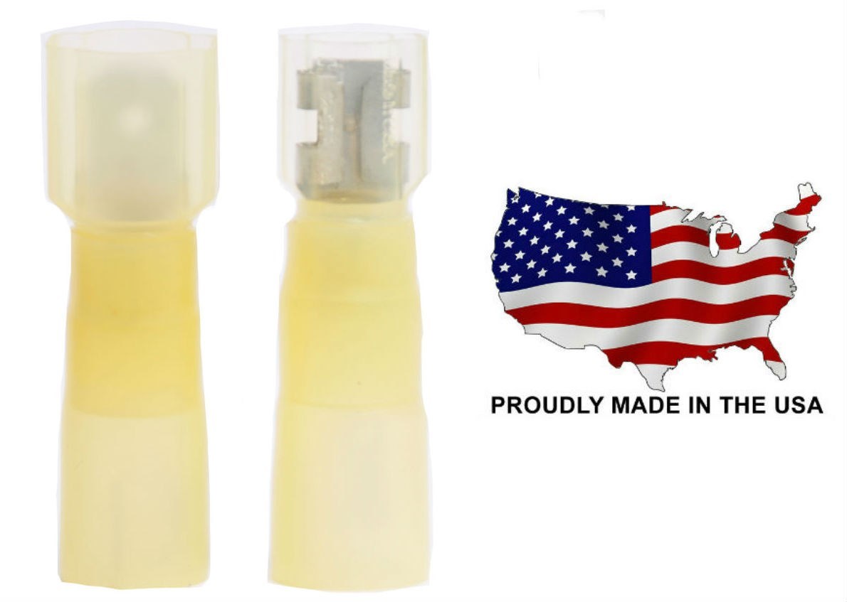 MVP 25 Fully Insulated Male 1/4" Quick Connect Terminals w/ 3M Heat Shrink - USA