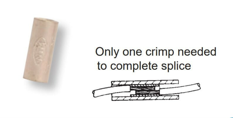 MVP 25 Uninsulated Parallel Butt Splice Wire Connectors 14-16 AWG Gauge