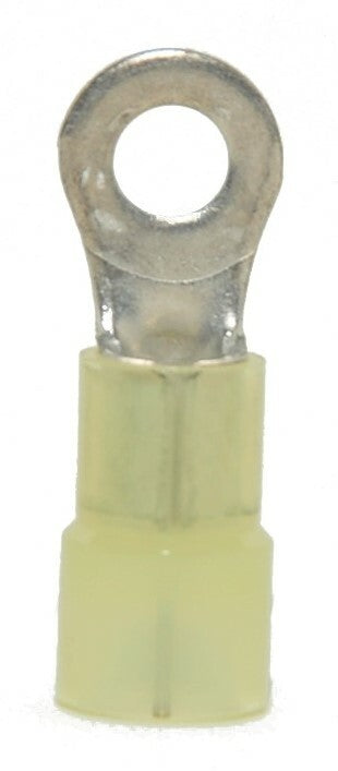 MVP 100 Yellow 10-12 AWG Nylon Insulated Ring Terminals #6 Stud - Made in USA