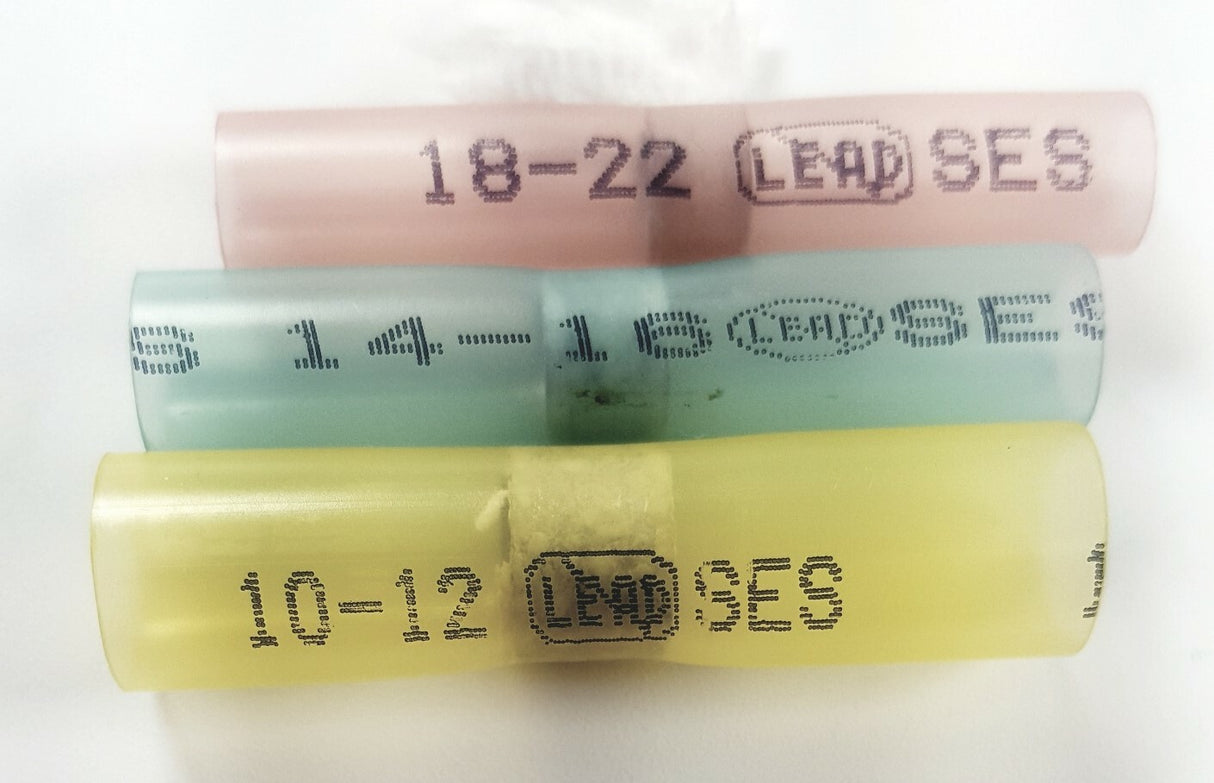 MVP 75 Red Blue & Yellow 10-22 AWG Heat Shrink Solder Butt Splice Connectors