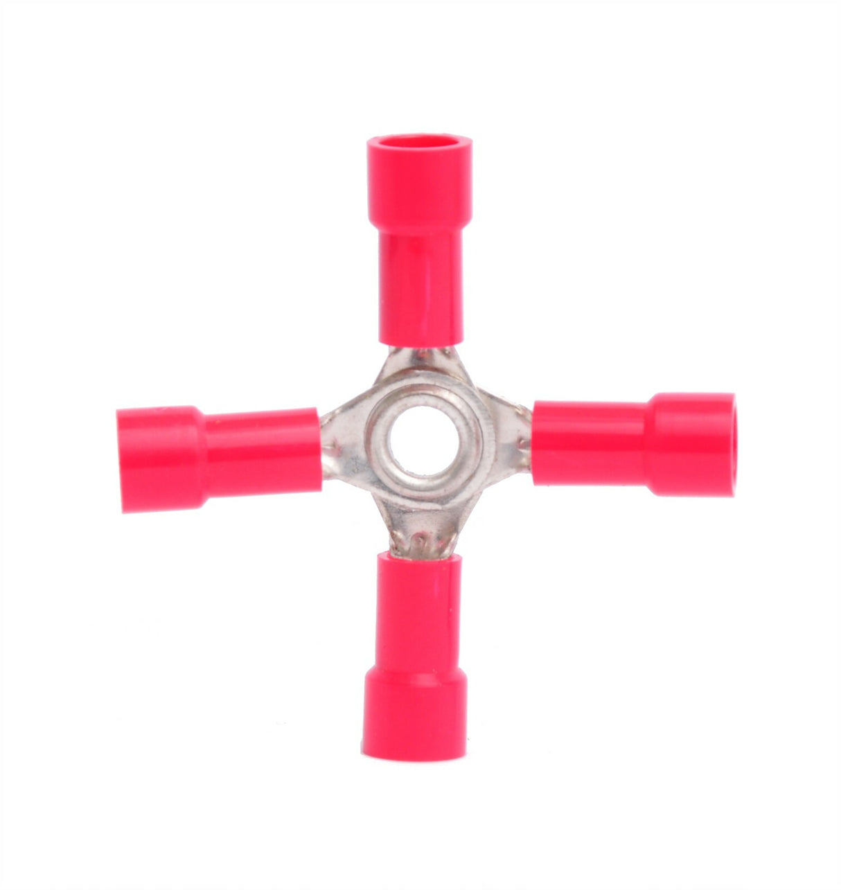 MVP 10 Pack of 4 Way X Wire Terminal Splice Connectors Red 18-22 AWG Vinyl