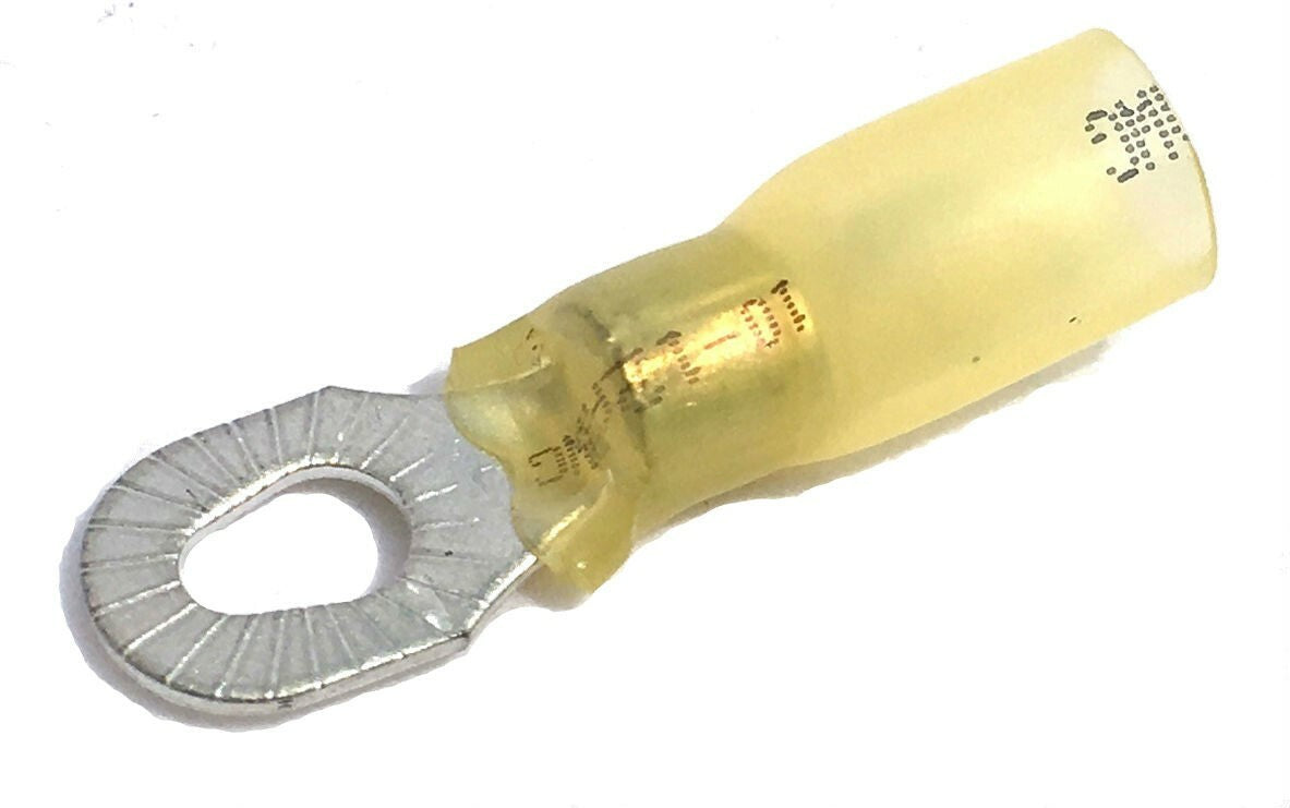 MVP 10 Yellow 10-12 AWG Heat Shrink Multi Stud Ring Terminals #6#8#10