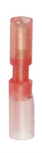 MVP 50 Pack 18-22 AWG Red Heat Shrink Insulated Female Bullet Terminal .180"