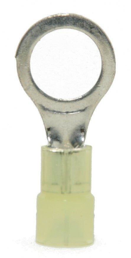 MVP 100 Yellow 10-12 AWG Nylon Insulated Ring Terminals 3/8" Stud - Made in USA