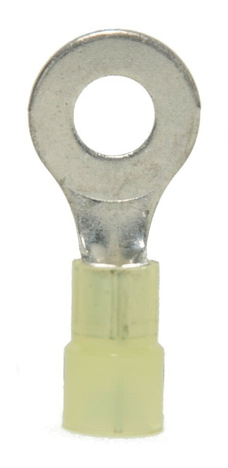 MVP 50 Yellow 10-12 AWG Nylon Insulated Ring Terminals 1/4" Stud - Made in USA