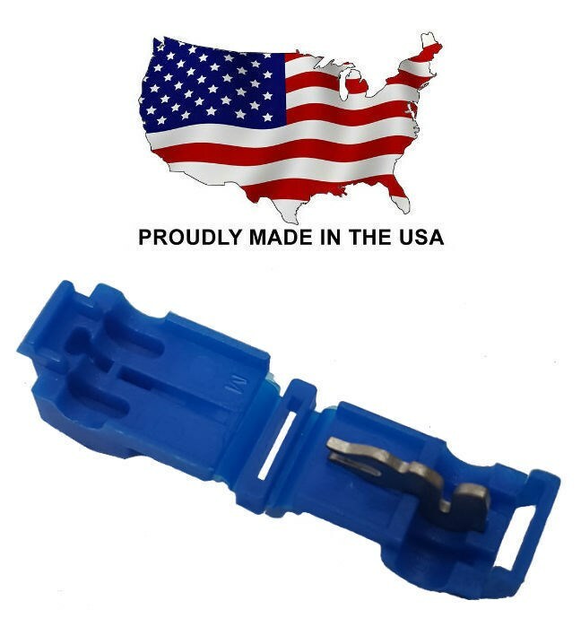 MVP 100 Blue T-Tap Electrical Wire Connector Terminals 14-16 AWG T-Tap - USA