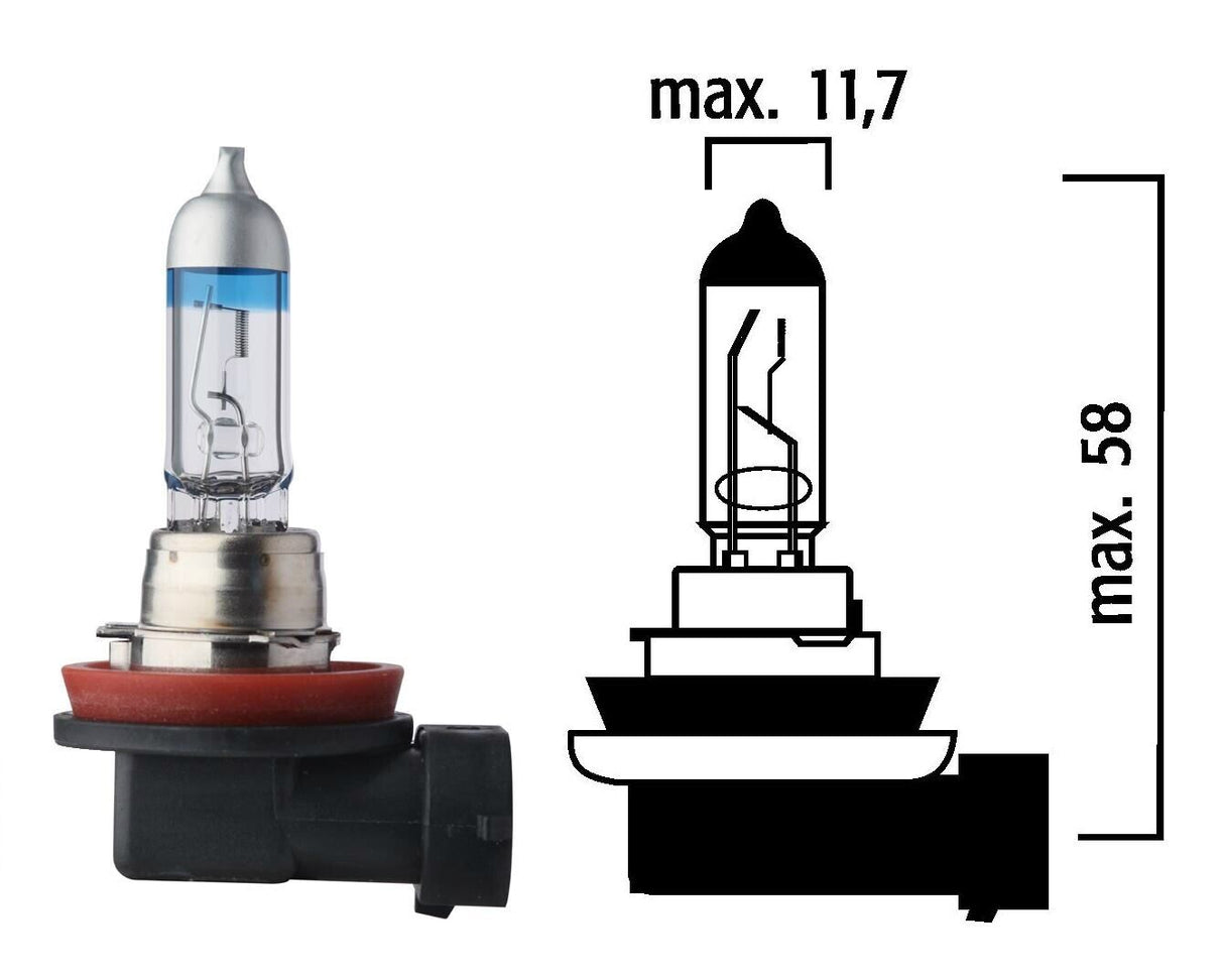 One Flosser 2110900 H11 12V Ultra +90% Premium High Output Halogen Light Bulb