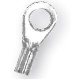 100 18-22 AWG #6 Stud Hi Temp Nickel Pltd Steel Ring Terminals High Temperature