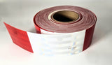 3M 3" x 150 Ft 983-Series Conspicuity Tape - 6" Red / 6" White - DOT-C2 logo