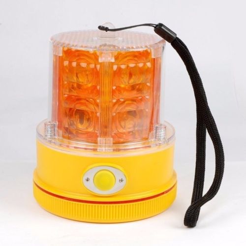 Magnetic Mount Battery Operated 360° Amber LED Flashing Warning Strobe Beacon Light - Replaces Grote 77913