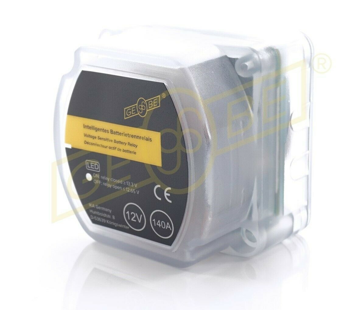 GEBE 990202 Battery Isolator Voltage Sensitive Relay 12V 140A - Made in Germany