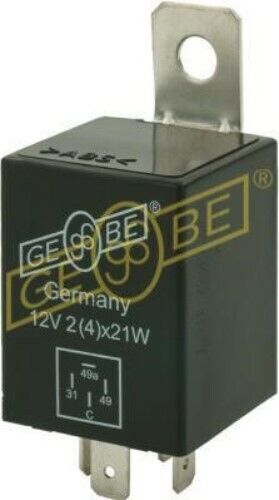 GEBE 990261 12V 2/4 x 21W Flasher Relay 4 Terminal - Made in Germany