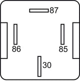 GEBE 993061 Mini Relay 4 Terminal SPST NO 12V 40A with Diode Made in Germany