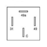 GEBE 990261 12V 2/4 x 21W Flasher Relay 4 Terminal - Made in Germany