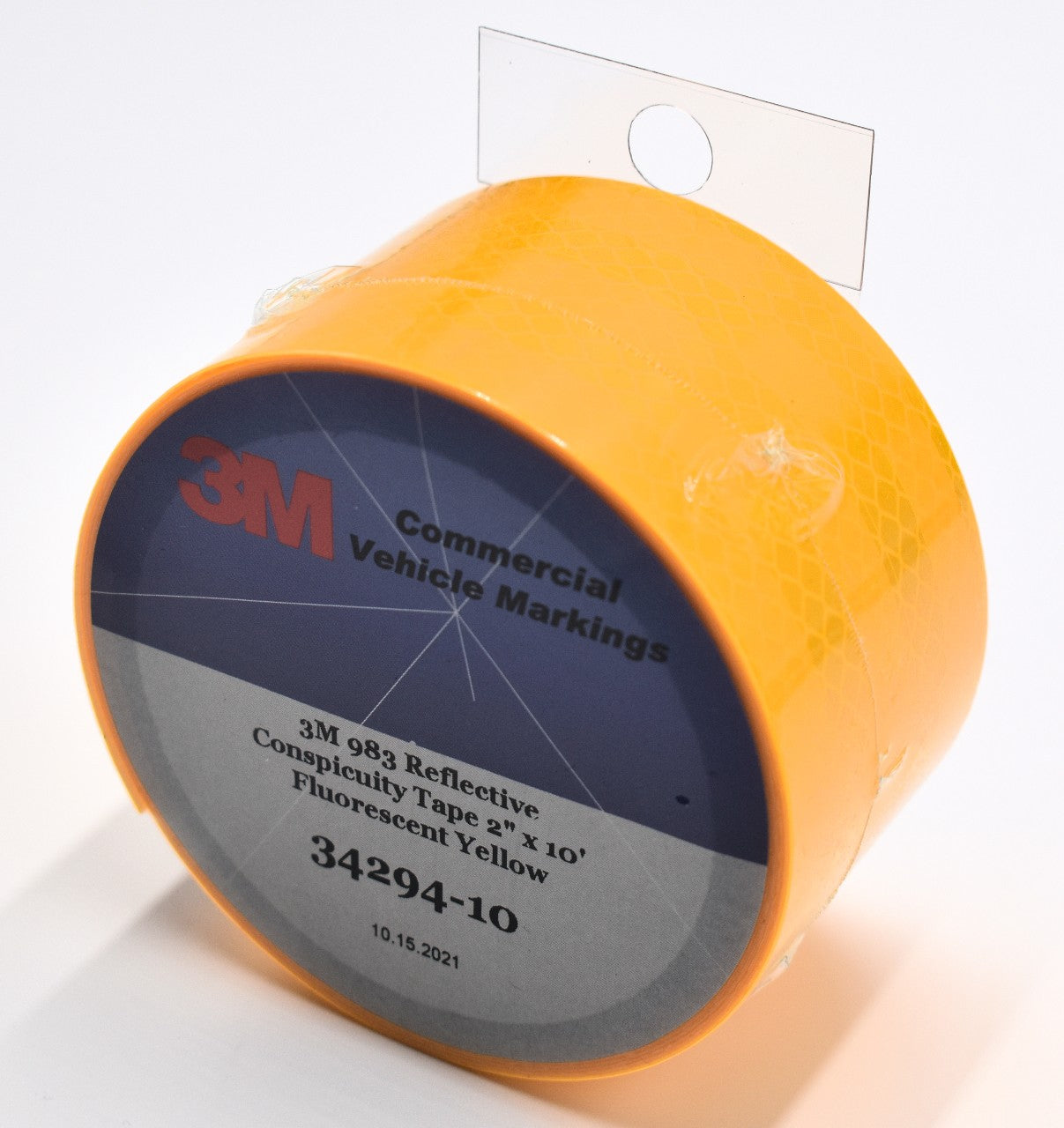 3M 34294-10 2" x 10' 983 Srs Fluorescent Yellow Conspicuity Reflective Tape USA