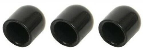 Three Black Vinyl F-CAP Caps for Fumoto 3/8" Nipple Oil Drain Valves