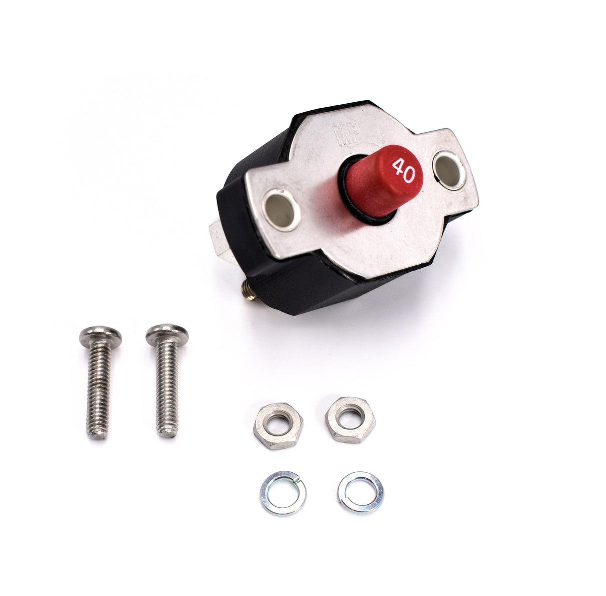 Mechanical Products - 40 Amp Panel Mount Push to Reset Circuit Breaker CBHD40-1 - Series 18