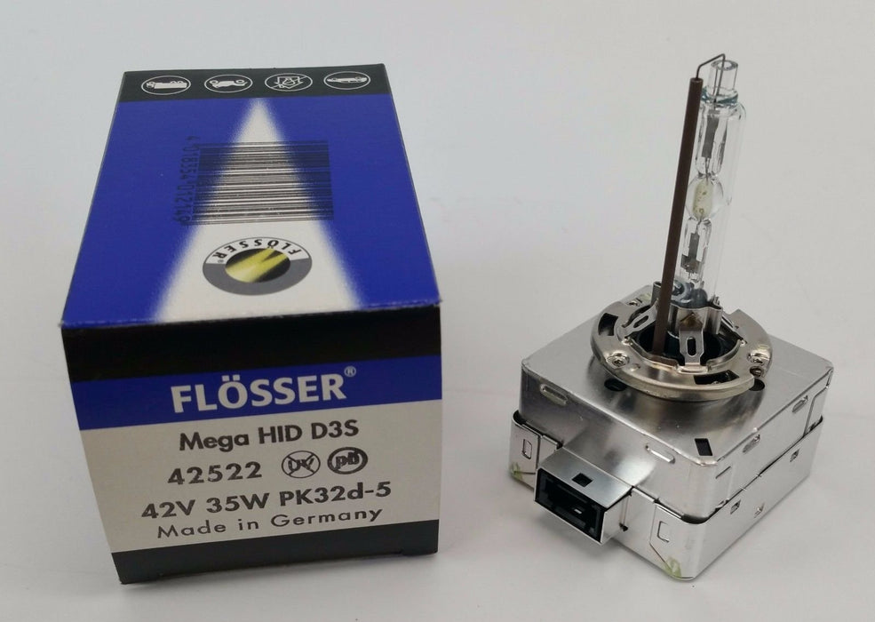 Flosser 42522 42V/35W D3S Mega White HID Xenon Lamp 5000Â°k Light - Made in Germany