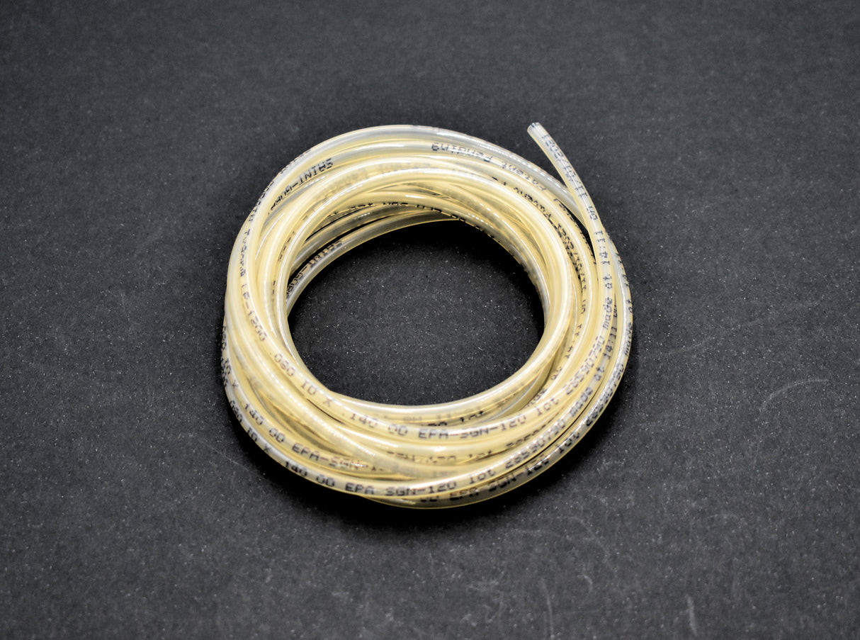 Tygon LP-1200 2/25" ID x 7/50" OD Clear Fuel Tubing for Small Engines - USA Made - 10'