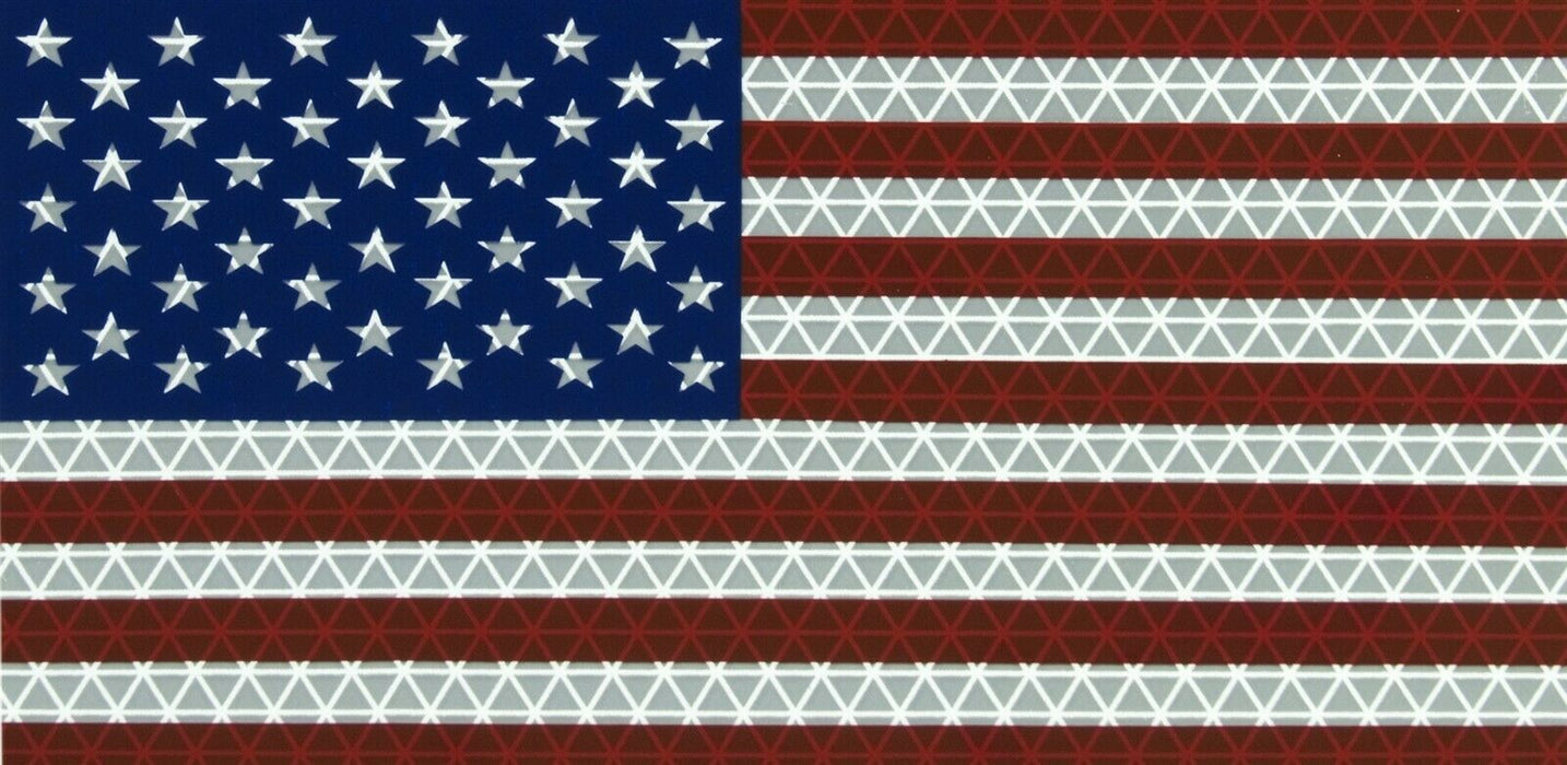 Orafol American Flag - Retro-Reflective Tape 3-3/4" x 6-1/2" - Made in the USA