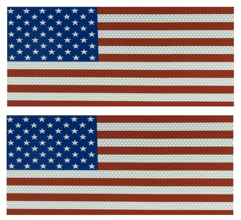 Orafol American Flags Retro-Reflective Tape 7-3/4" x 14" -Made in the USA (2)