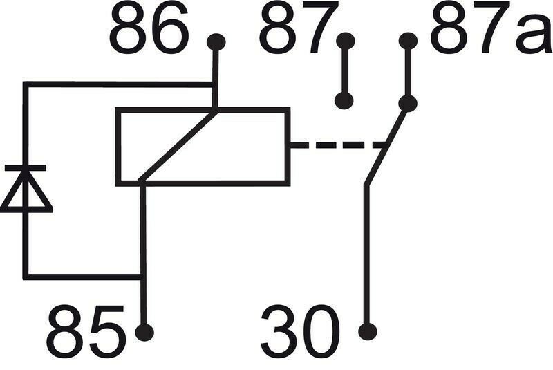 GEBE 991011 HD Relay 24 Volts 40/30 Amps 5 Terminals SPDT Diode Sealed - Germany