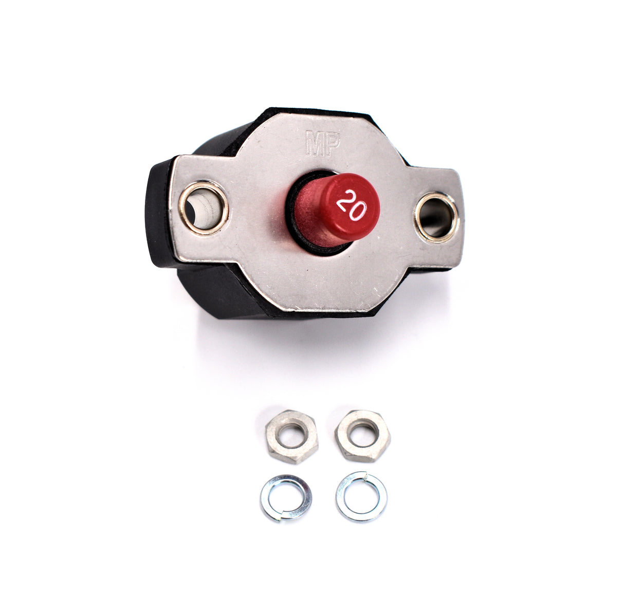 Mechanical Products - 20 Amp Push to Reset Panel Mount Circuit Breaker CBHD20 - Series 18