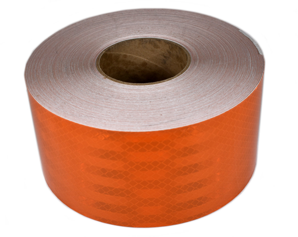 3M 4" x 150' Roll of 3314M Orange Flexible Prismatic Reflective Tape 57028