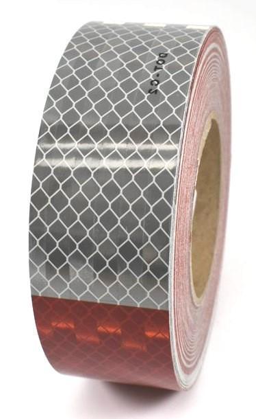 3M Reflective Tape 6" Red/6" White Pattern 2" x 150' Roll DOT (22497)