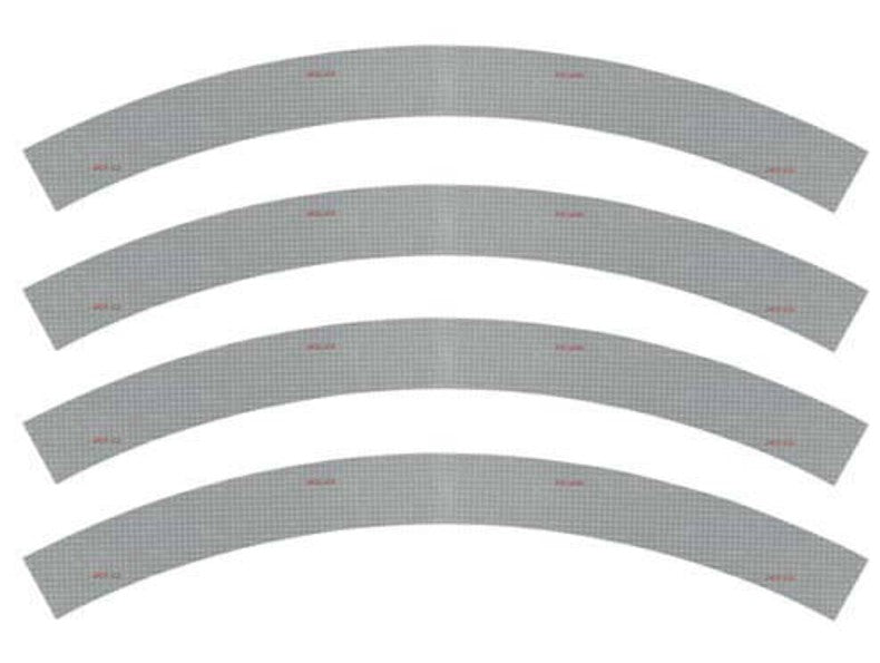 Orafol 18349 Curved Silver White 2" x 24" Reflective Tape Strips for Tanker Trailers (4)