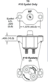 Mechanical Products - 50 Amp Push to Reset Panel Mount Circuit Breaker CBHD50 - Series 18
