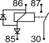 GEBE 990121 4 Terminal Heavy Duty SPST NO Relay 12V 75A - Made in Germany