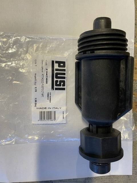 Piusi F19473000 2-1/2" x 5 Buttress Thread to 2" Drum Bung Hole Adapter