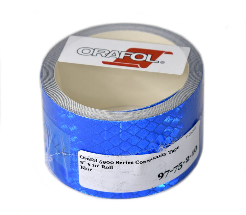 Orafol 2" x 10' Roll Blue Reflective Tape 5900 Series - Made in the USA