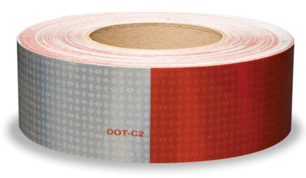 Orafol V82 5549 2" x 150' Roll Red and Silver DOT-C2 Conspicuity Tape - USA