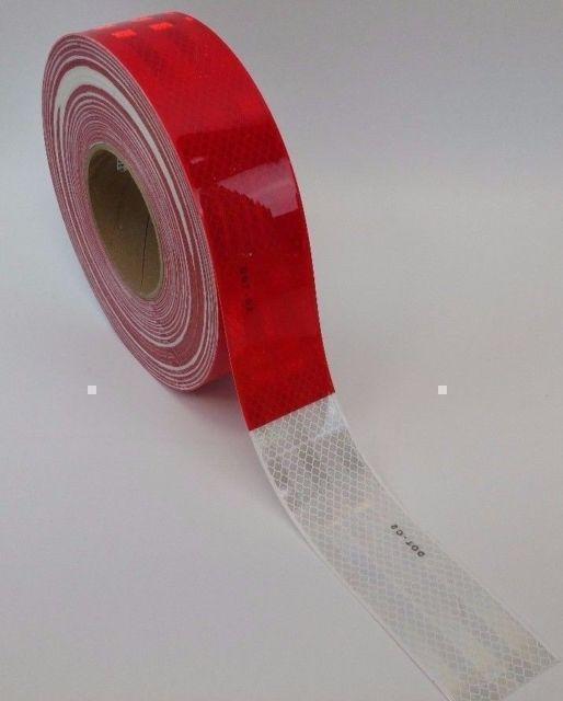 3M 67533-30 2" x 30' Roll 983 Srs 11" Red 7" White Conspicuity Reflective Tape